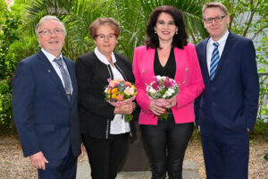 Von links: 1. Vorsitzender Dr. Rainer Girg, Schriftführerin Eva Seyboth, 2. Vorsitzende Silvia Gross, Schatzmeister Johannes Dirmeier